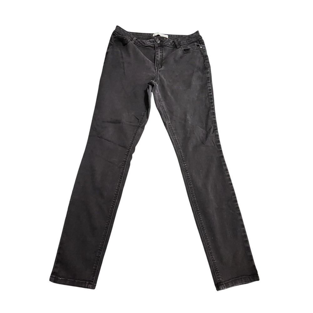 St. 1946 Denim Womens Mid-Rise Slim Jeans Faded Black Size 12 Stretch
